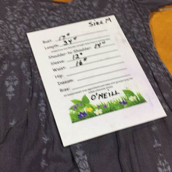 O’Neill gray floral long sleeved dress Medium - Picture 8 of 8